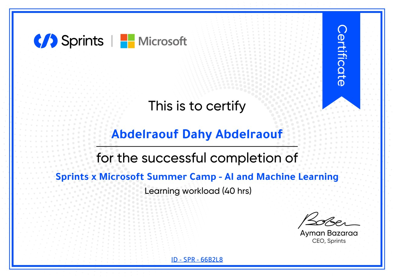 Sprints AI Certificate